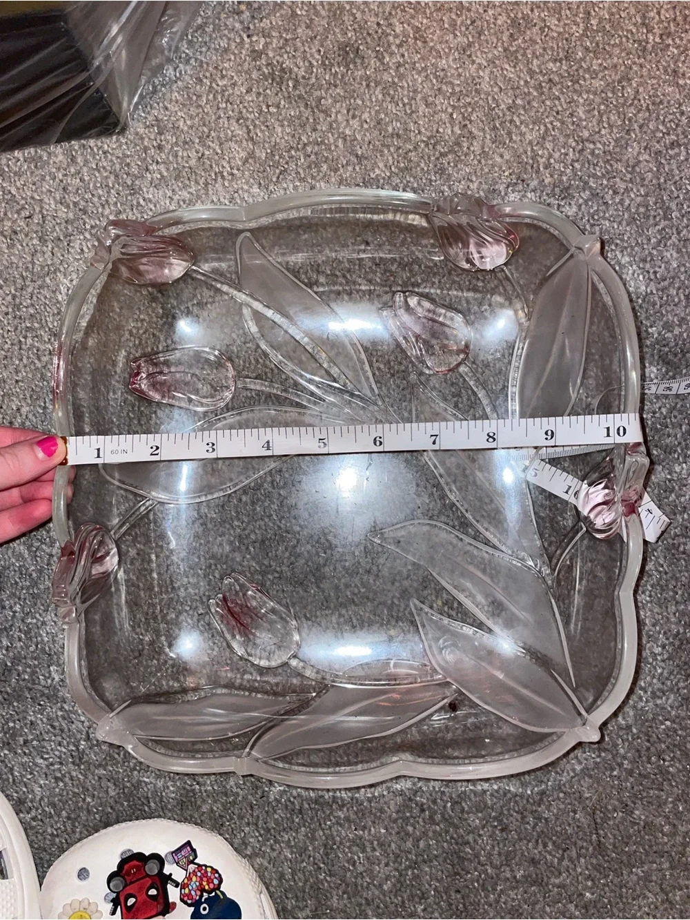 Vintage Mikasa Crystal Nadine Divided Relish Tray